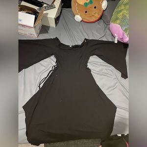 black batwing dress